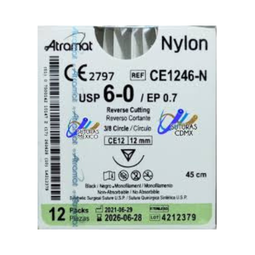 NYLON 6/0 3/8 CE 12 MM 45CM CE1246