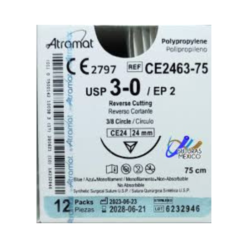 POLIPROPILENO 3/0 3/8 24MM 45 CE2463 C/1