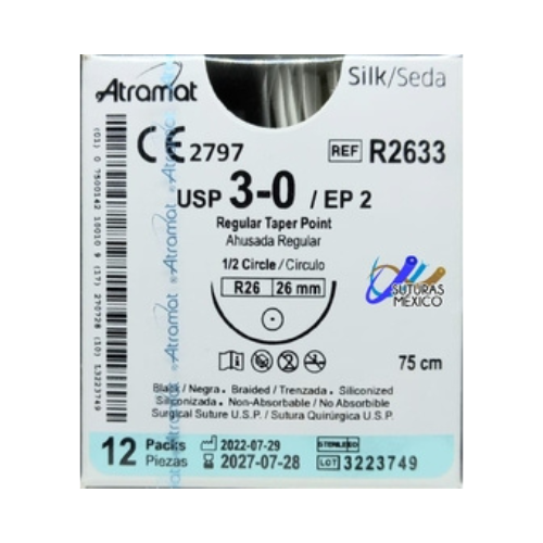 SEDA TRENZ 3/0 1/2 26 75 CM R2633 C/12