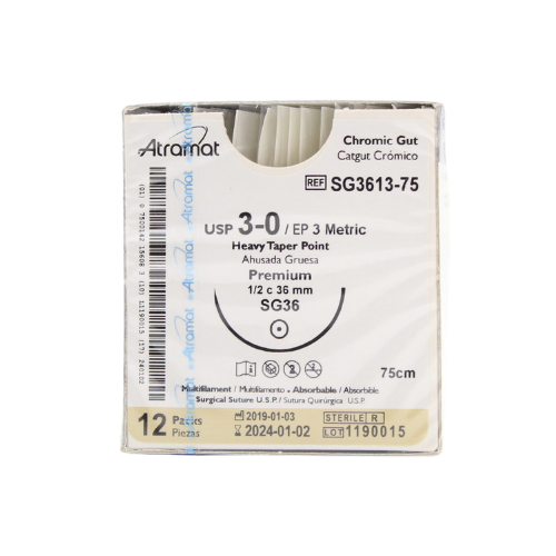 CATGUT CROMICO 3/0 36 75CM SG3613 C/12