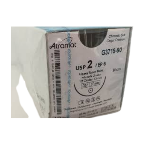CATGUT CROMICO 2 1/2 37MM 75CM G3719 C/