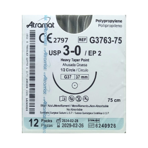 POLIPROPILENO 3/0 1/2 37MM 90 R3763 C/12