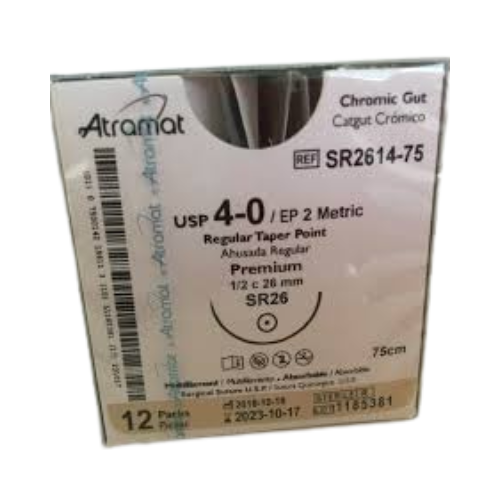 CATGUT CROMICO 4/0 1/2 SR26 MM 75 SR2614