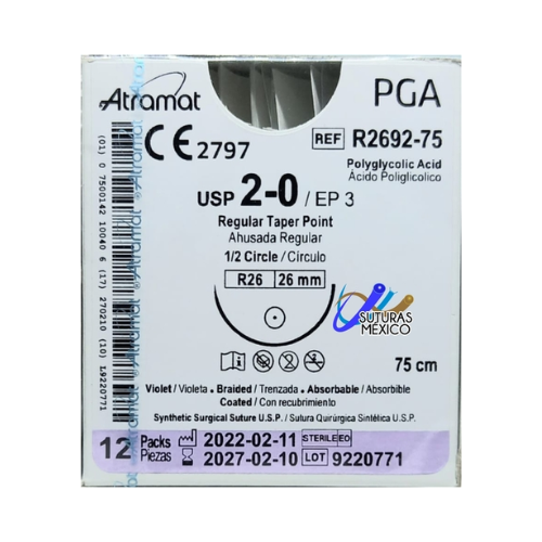 ACID POLIGLICOLICO 2/0 26 70CM SR2692 C/