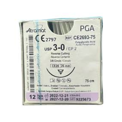 ACID POLIGLICOLICO 3/0 36 75CM SR3693 C/