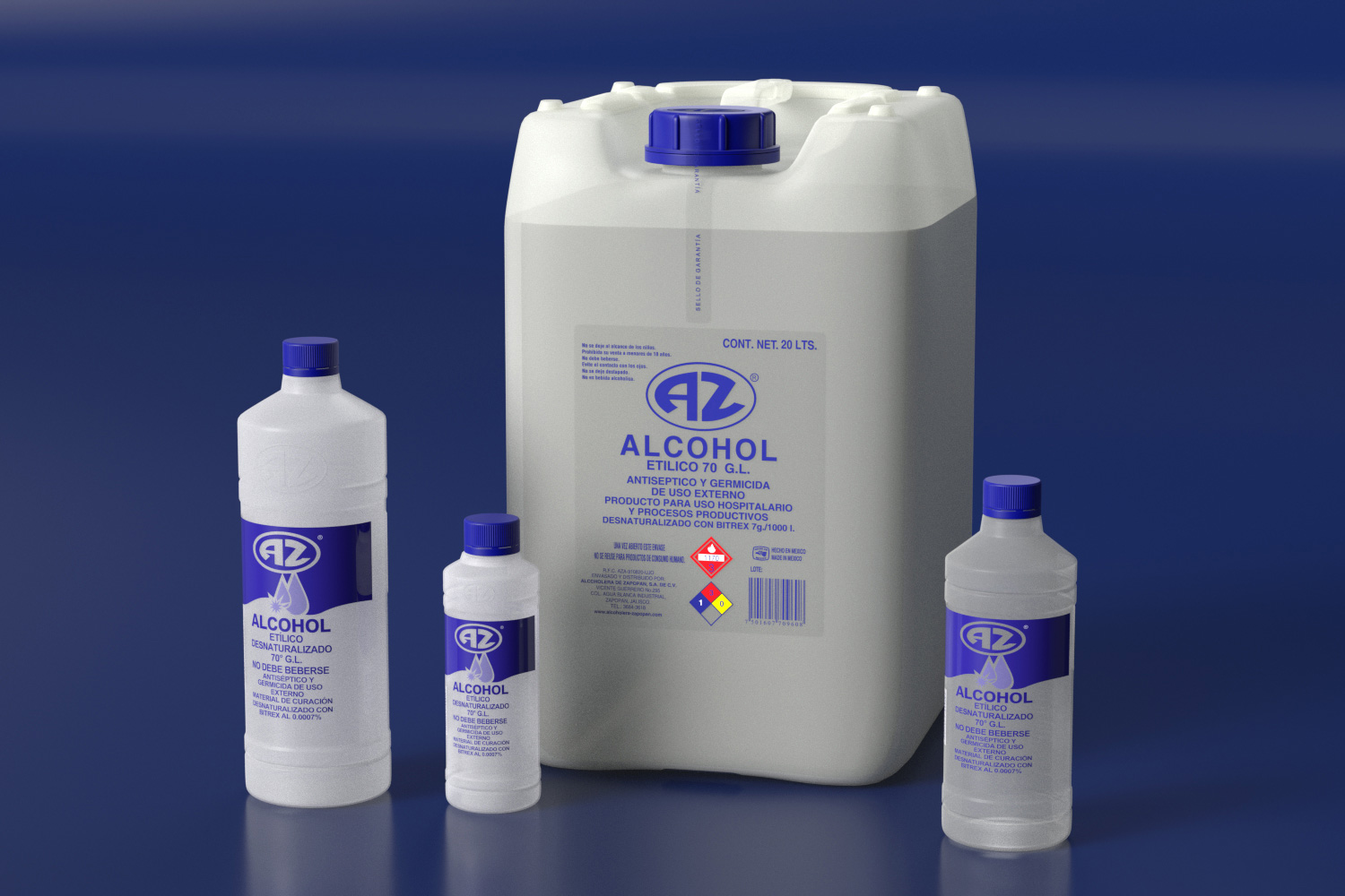 ALCOHOL AZUL 500 ML