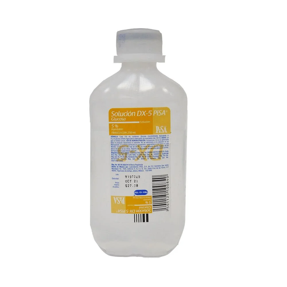* SOL GLUCOSA AL 5 % INY 500 ML PLAST