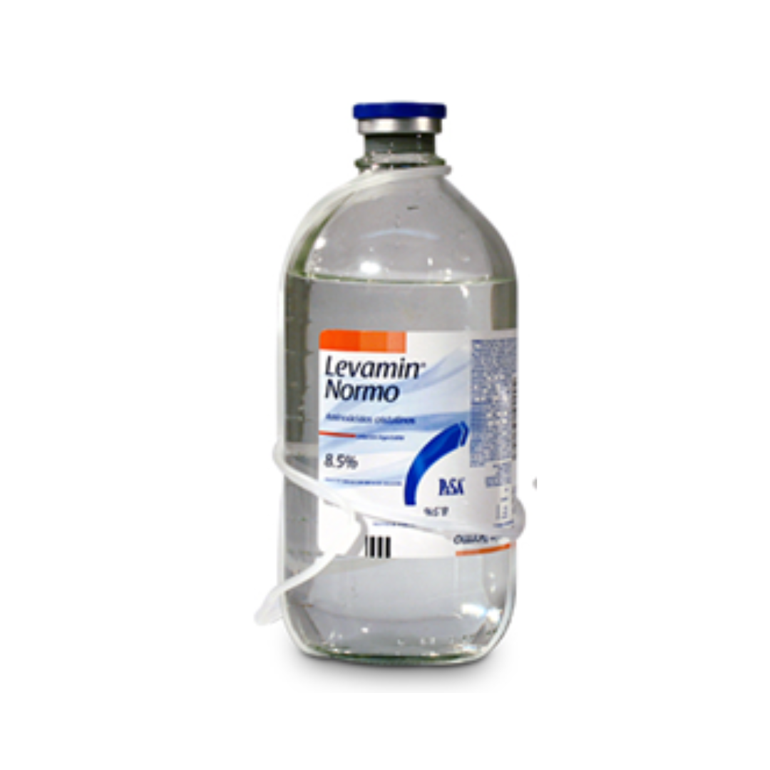 * LEVAMIN NORMO INY 8.5% 500 ML VIDRIO