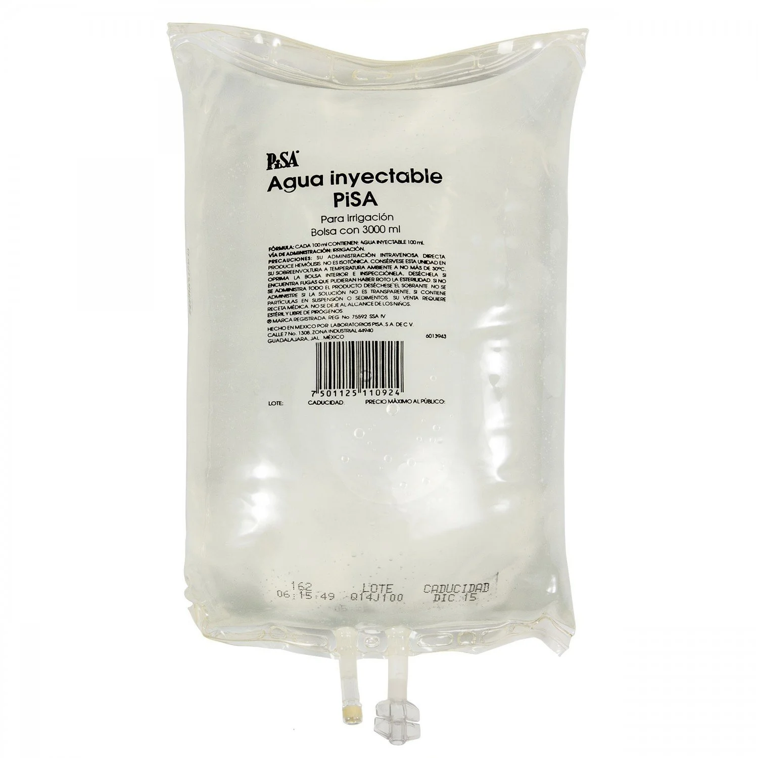 * AGUA ESTRIL SOL P/IRRIGA 3 LT