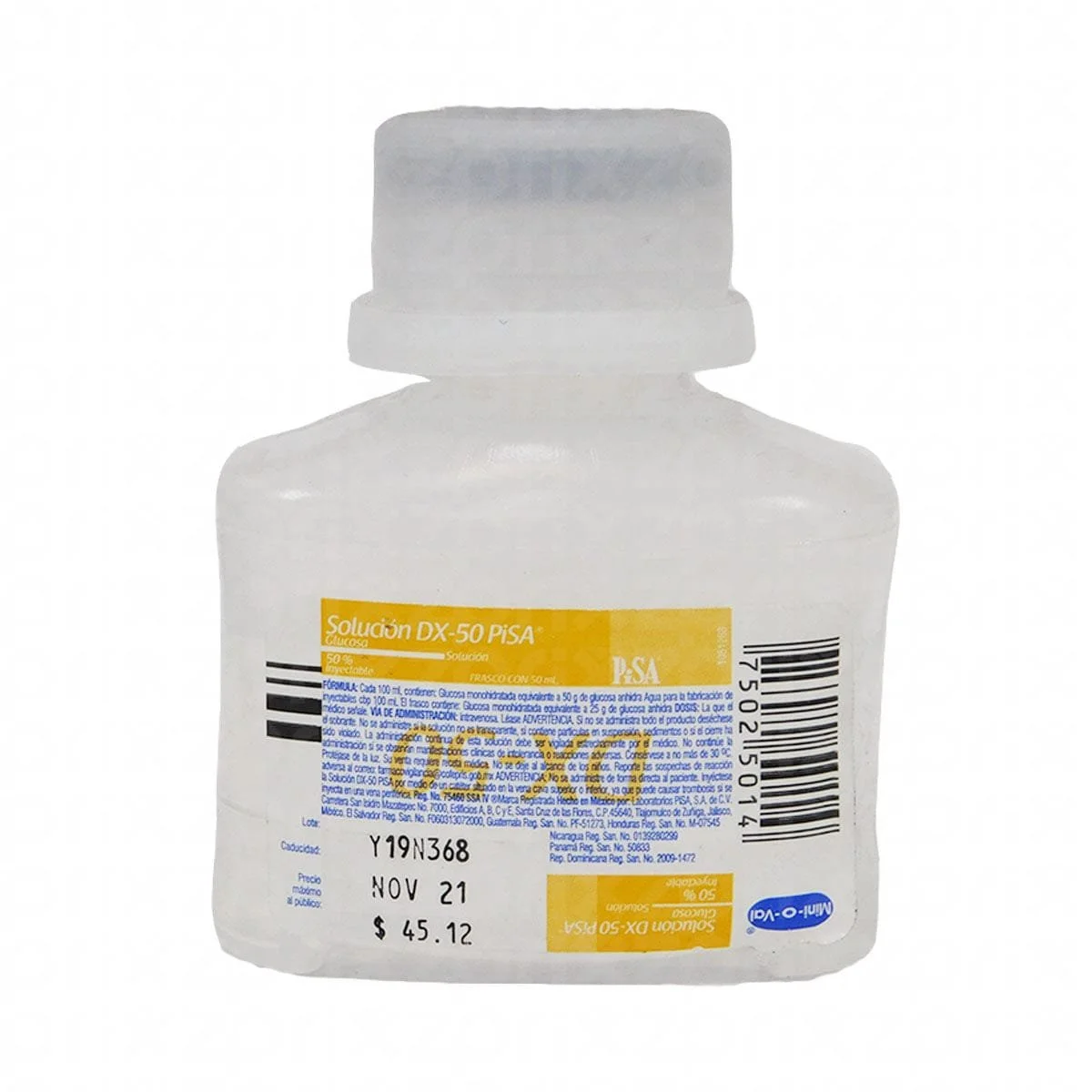 * SOL. GLUCOSA 50 % DE 50 ML. PLAST