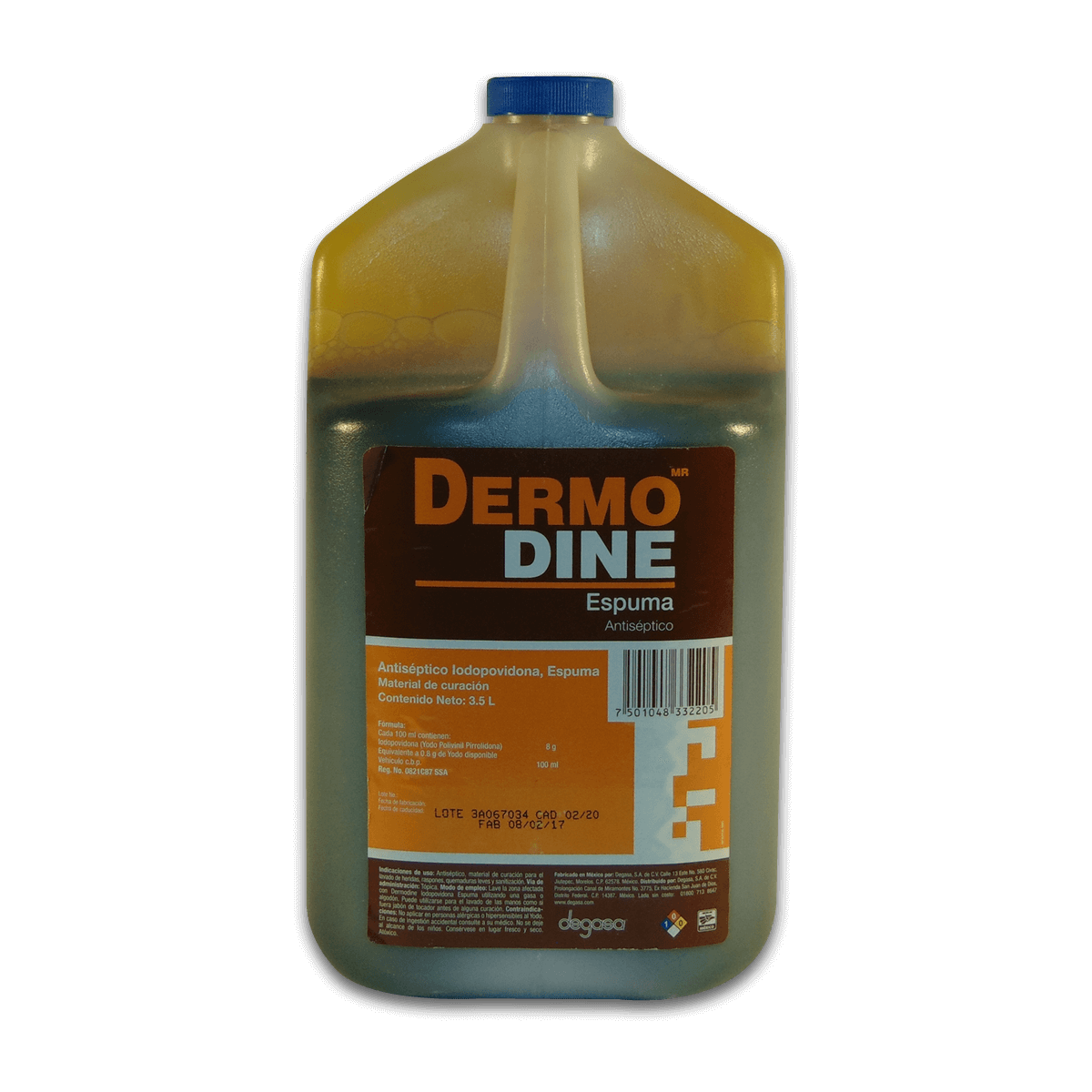 DERMODINE ESPUMA 3.5 LT