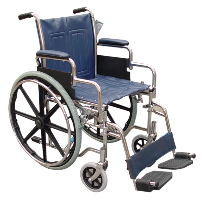 SILLA DE RUEDAS C/BRA SOPORT DESM AZUL